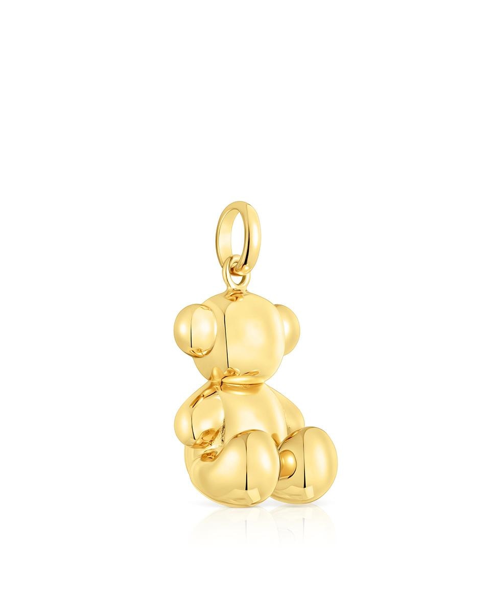 Pendente Bold Bear de Urso Grande Banhado em Ouro de 18 Kt Sobre Prata em Dourado Dourado-2