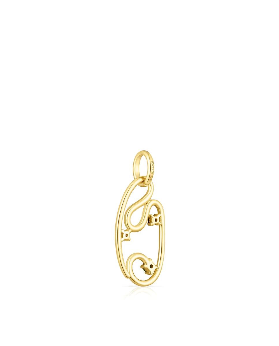 Pendente Tsuri de Ouro e Gemas Multicolor Multicolor-3