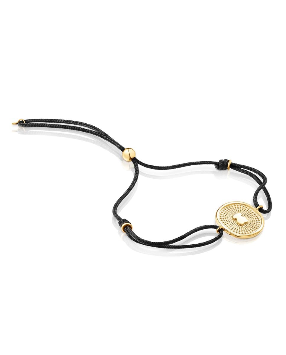 Pulseira Oursin de Nylon e Ouro Ouro-1