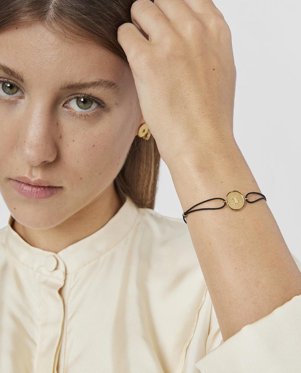 Pulseira Oursin de Nylon e Ouro Ouro-5