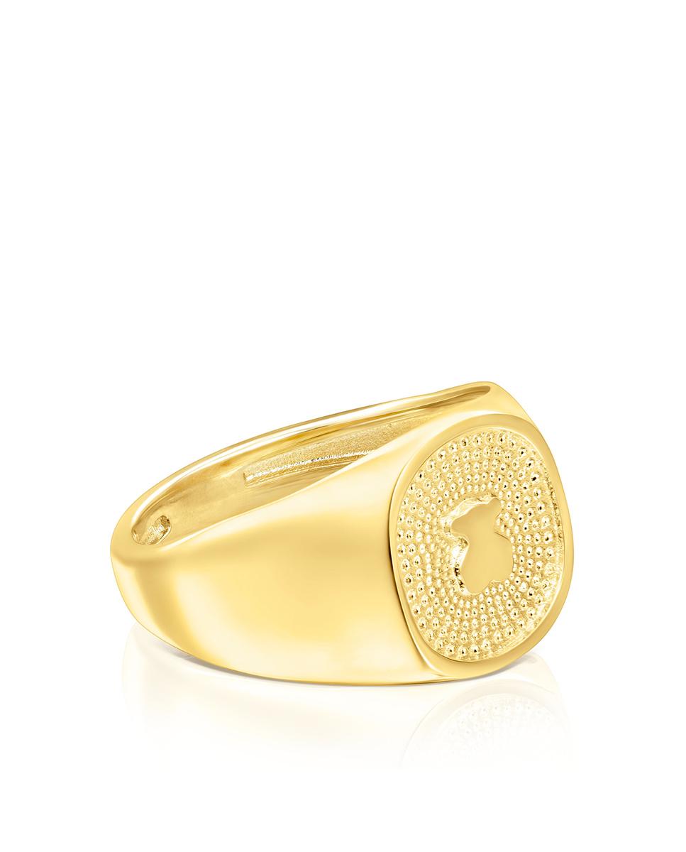 Imagem 0 de Anel Oursin Estilo Selo de Ouro