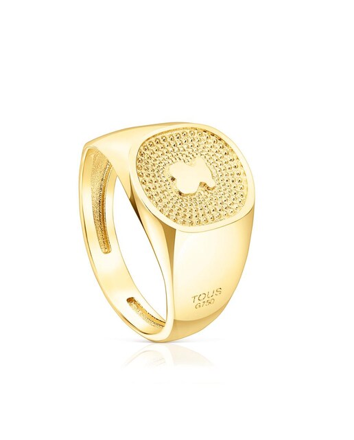 Imagem 0 de Anel Oursin Estilo Selo de Ouro