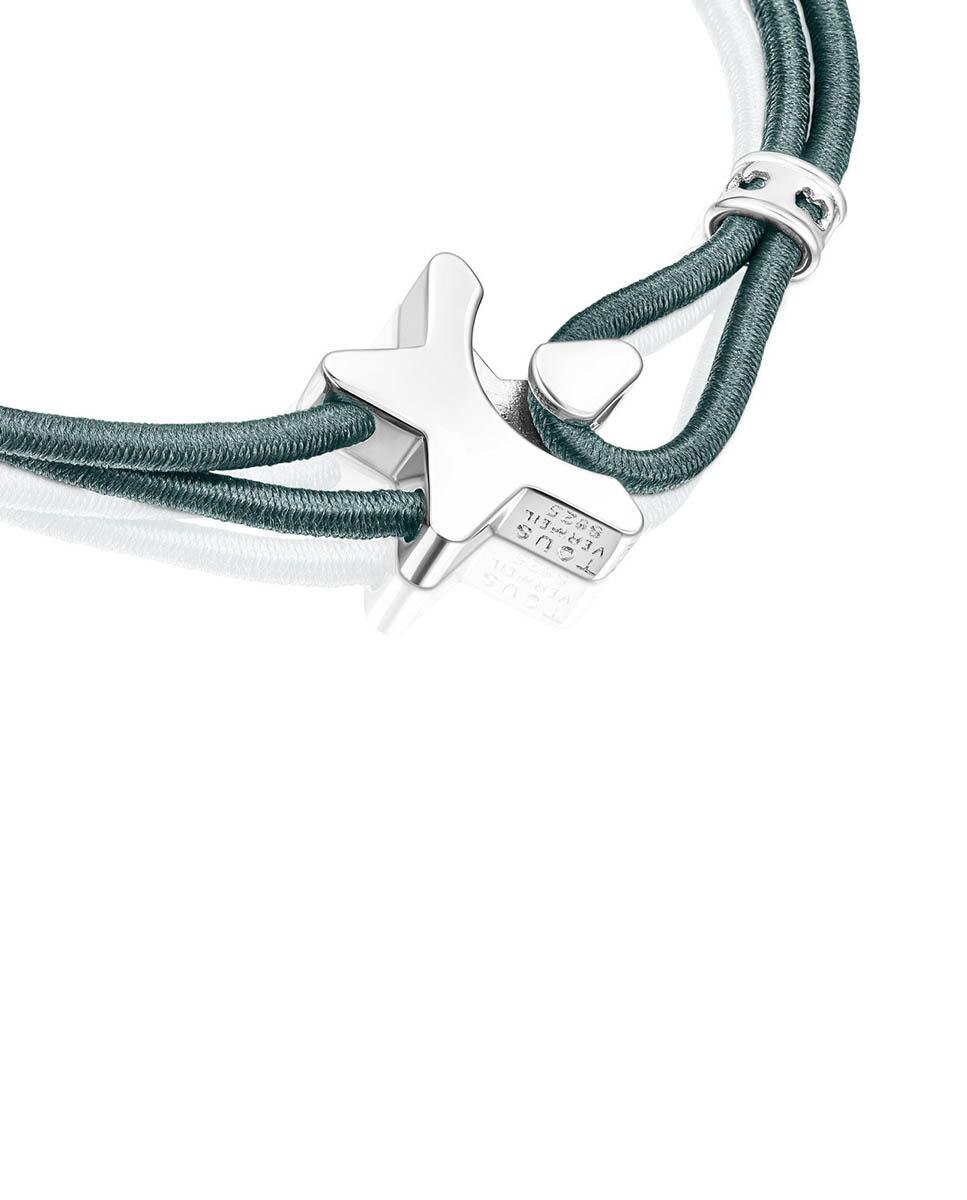 Pulseira Sweet Dolls Elástica Azul com Estrela de Prata Verde-azulado-3