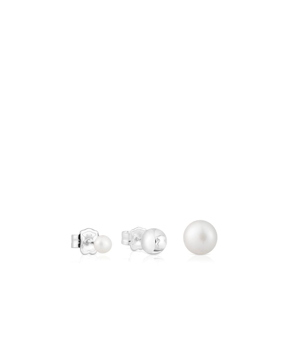Pack de 3 Brincos Tsuri em Prata e Pérolas Branco-1