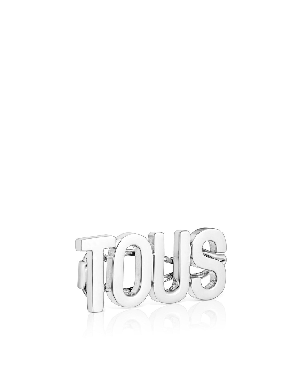 Clip para o Cabelo com Logo de Aço Prata-2