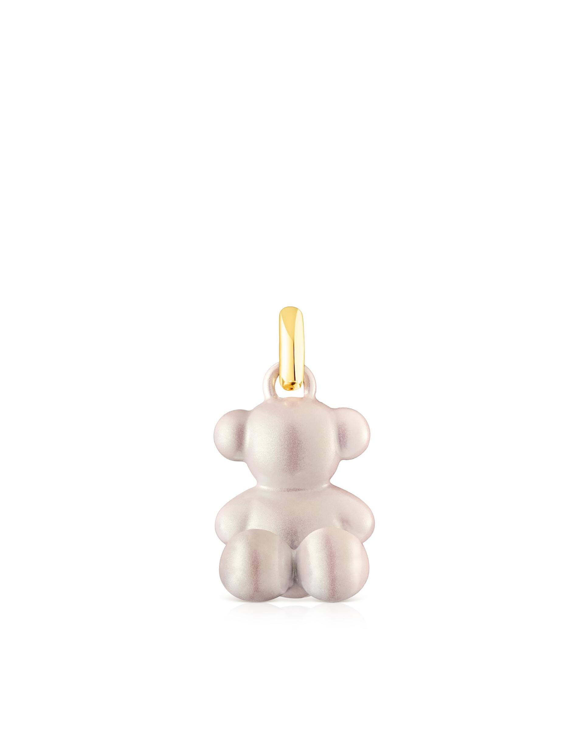 Pendente Bold Bear de Urso de Aço em Branco Prata-1