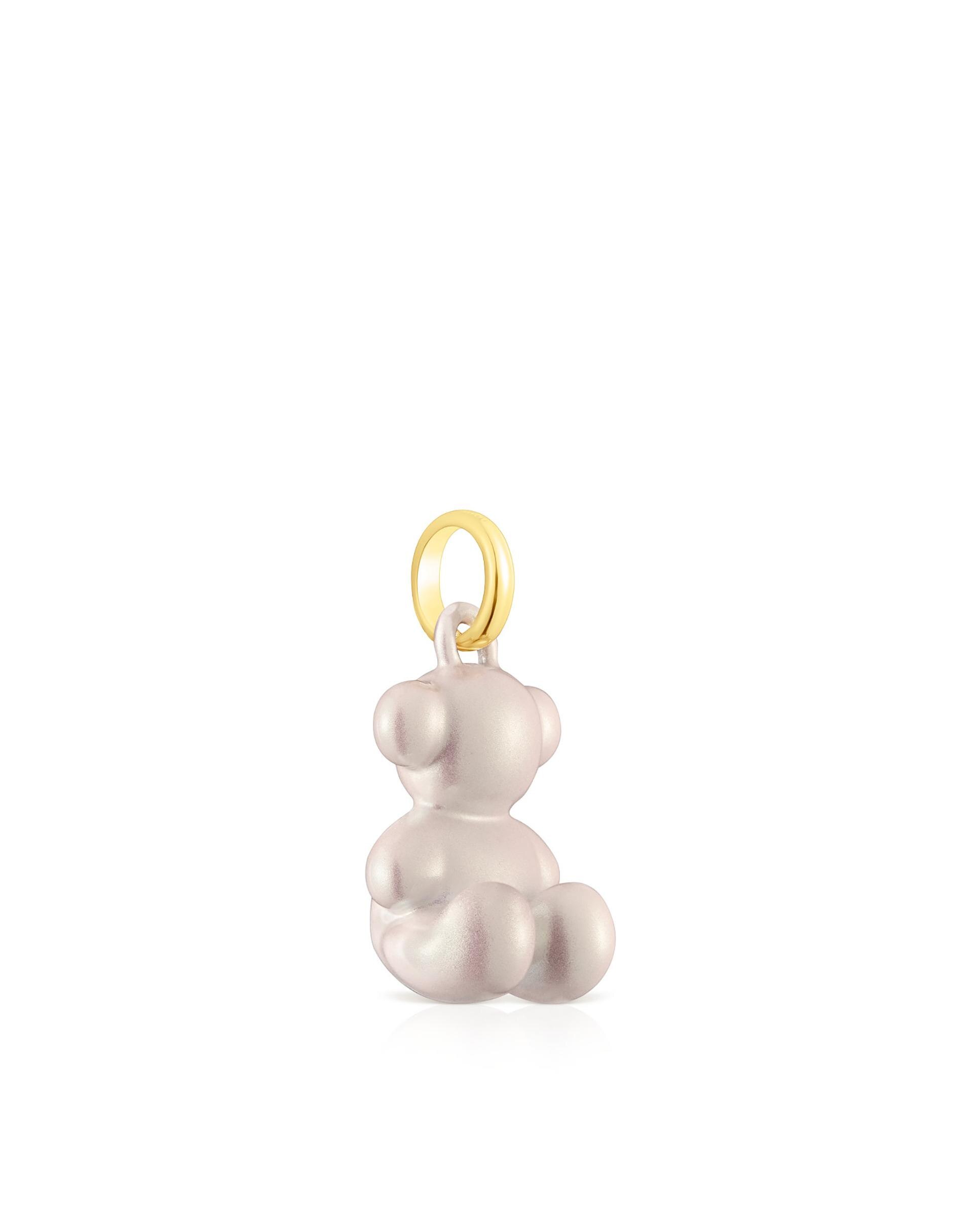Pendente Bold Bear de Urso de Aço em Branco Prata-2