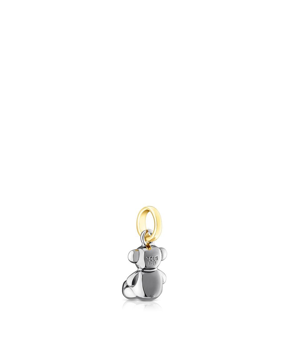 Pendente Bold Bear de Urso de Prata Dark Silver e Banhado em Ouro 18 Kt Sobre Prata Multicolor-3