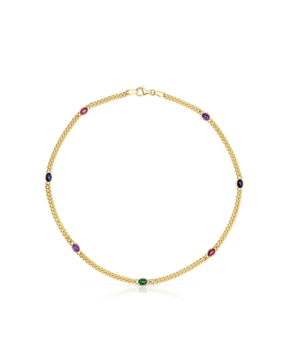 Colar Tamara Falcó X Tous Banhado em Ouro de 18 Kt Sobre Prata com Gemas Multicolor-1