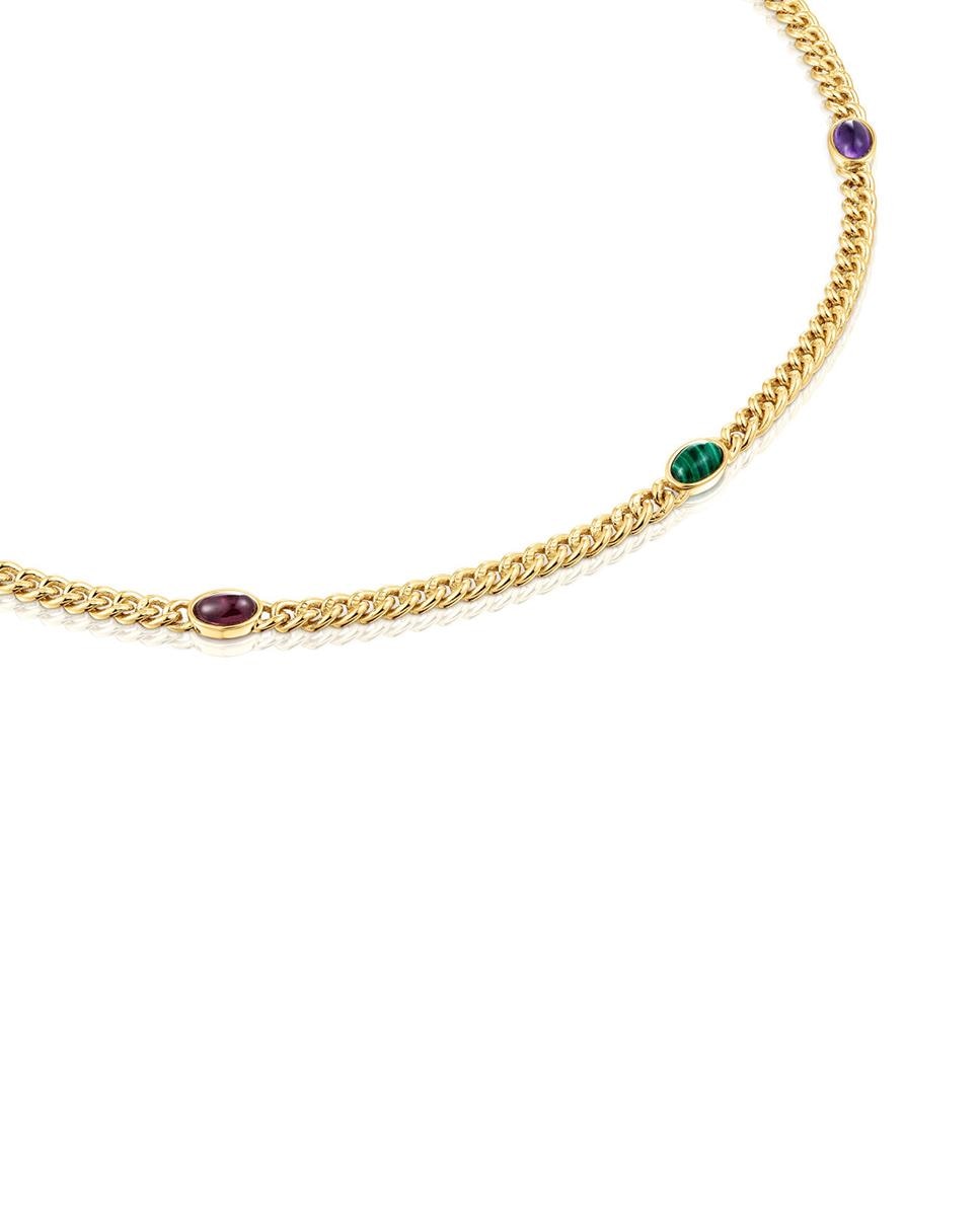 Colar Tamara Falcó X Tous Banhado em Ouro de 18 Kt Sobre Prata com Gemas Multicolor-2