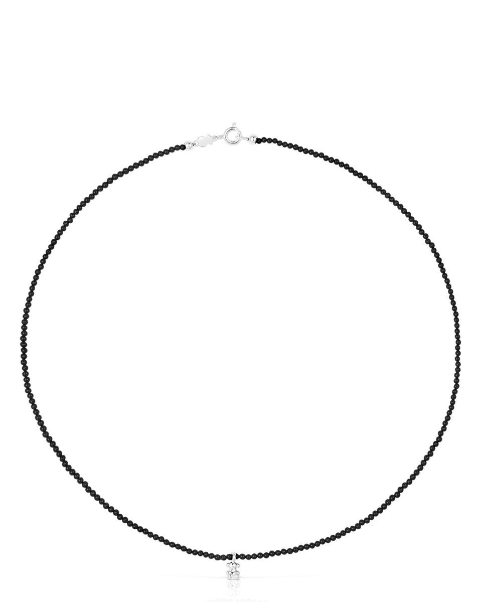 Colar Bold Bear de Prata com Ónix e Urso Preto-1