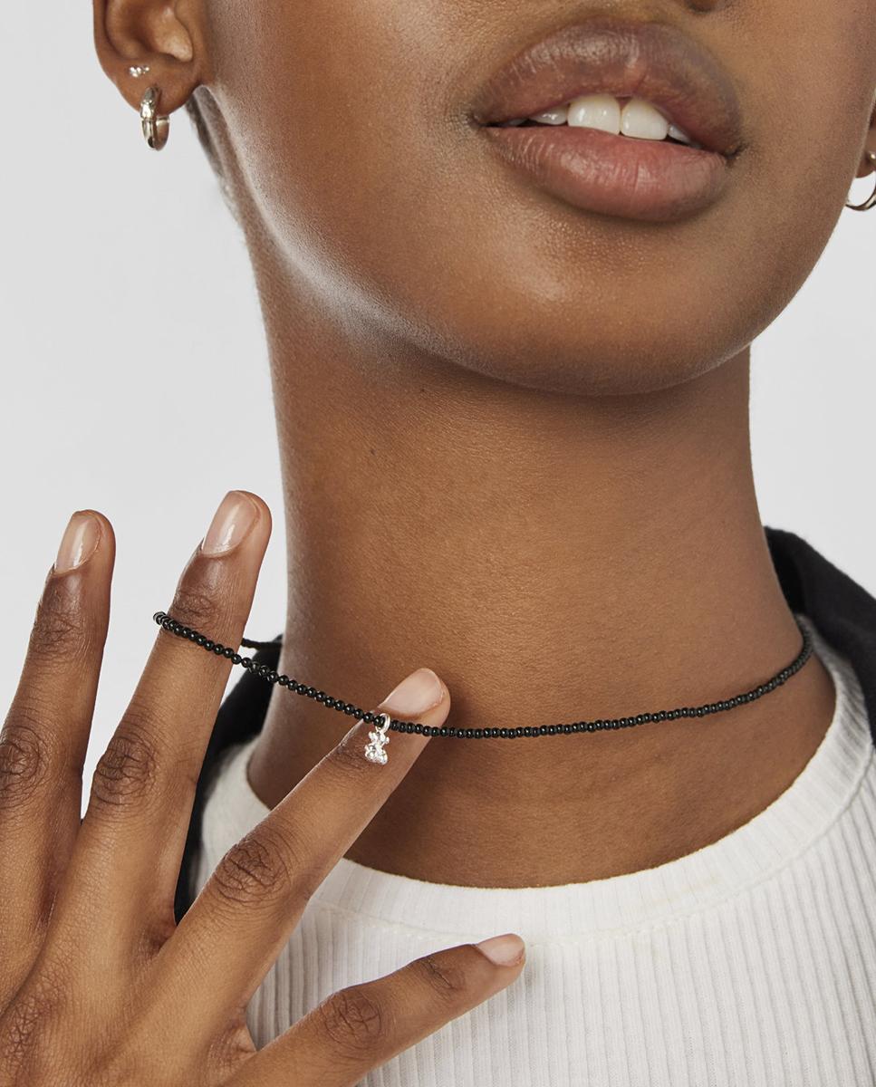 Colar Bold Bear de Prata com Ónix e Urso Preto-5