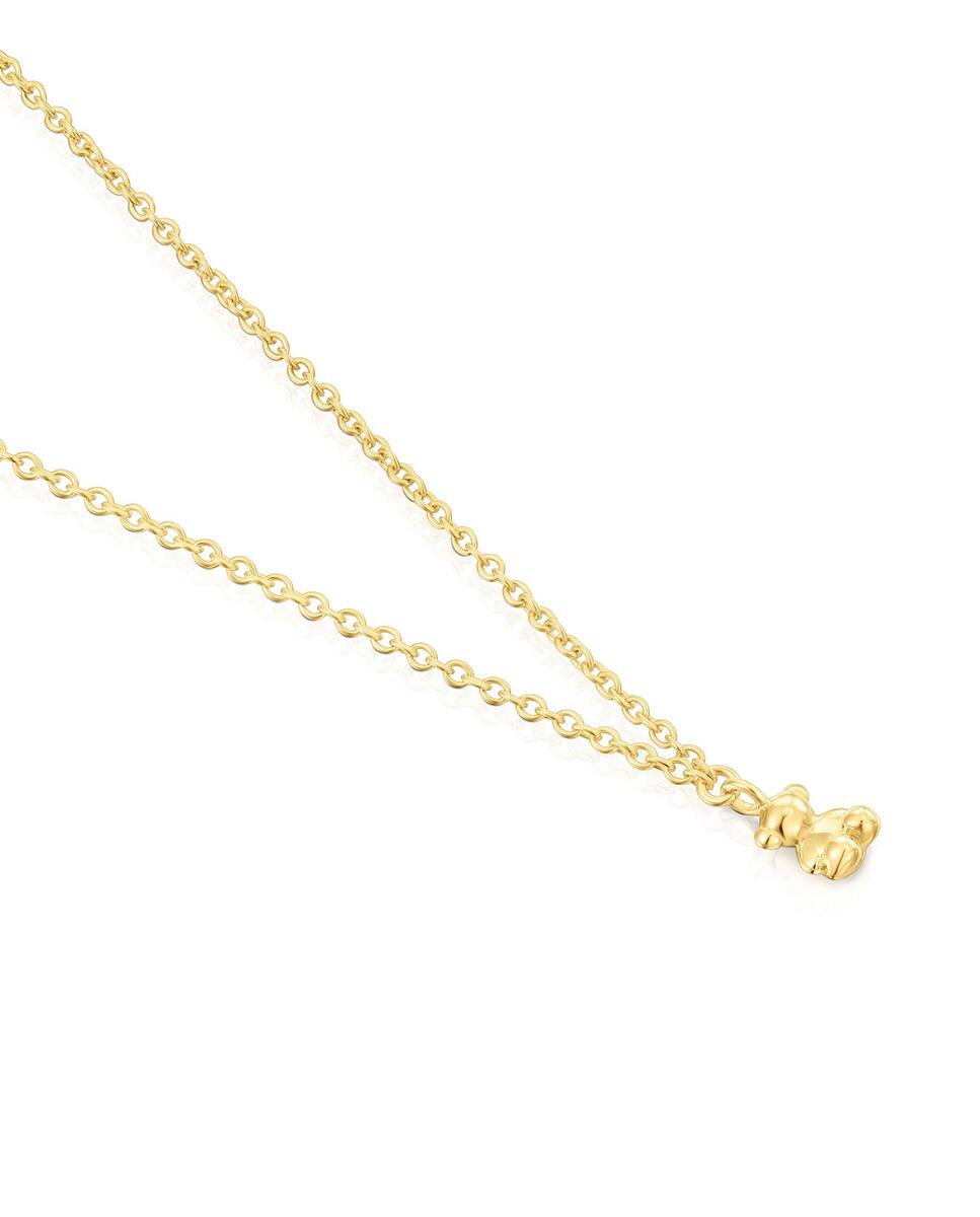 Colar Bold Bear Banhado a Ouro de 18 Kt Sobre Prata Dourado-3