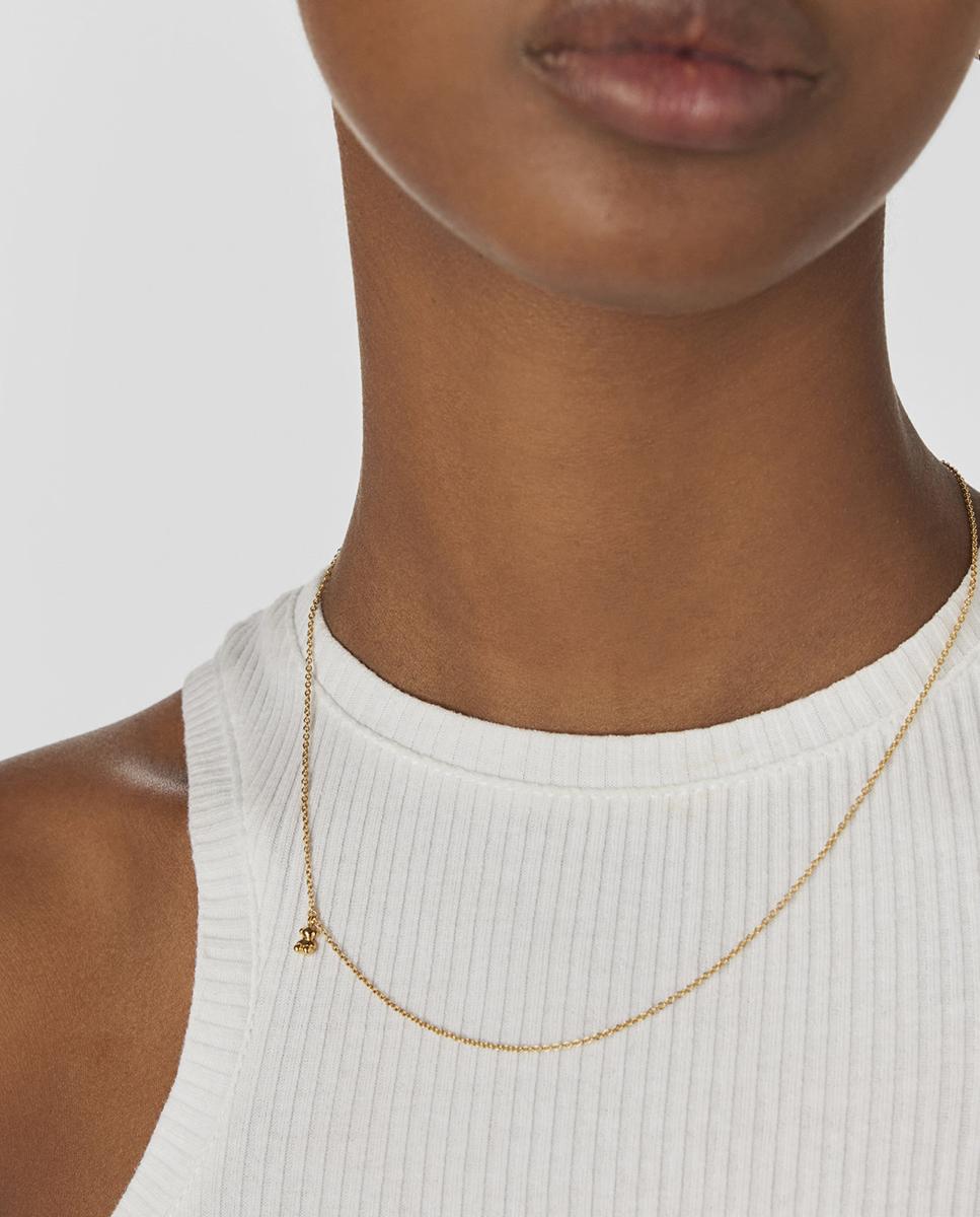 Colar Bold Bear Banhado a Ouro de 18 Kt Sobre Prata Dourado-6