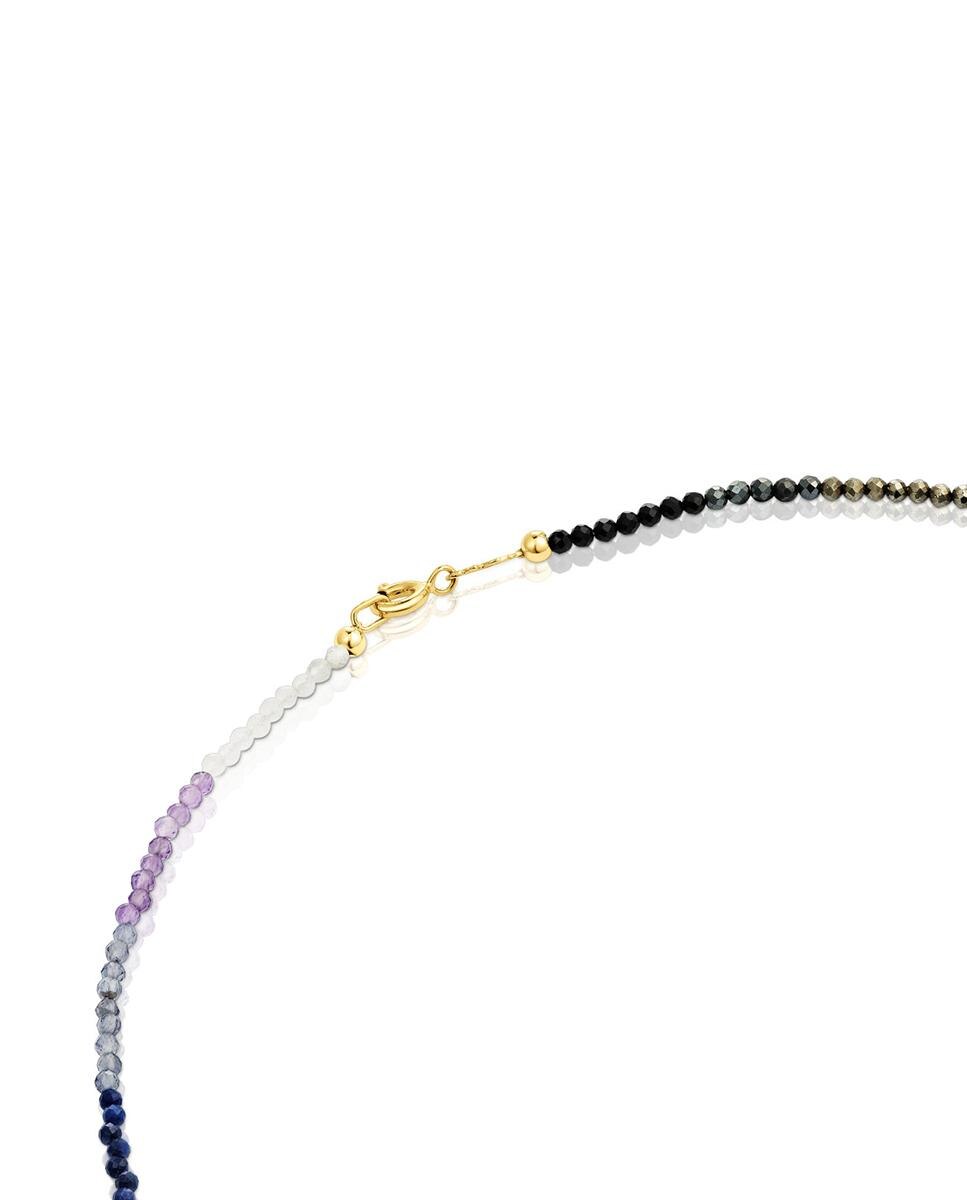 Colar Bold Bear Banhado a Ouro de 18 Kt Sobre Prata e Gemas Multicolor-3