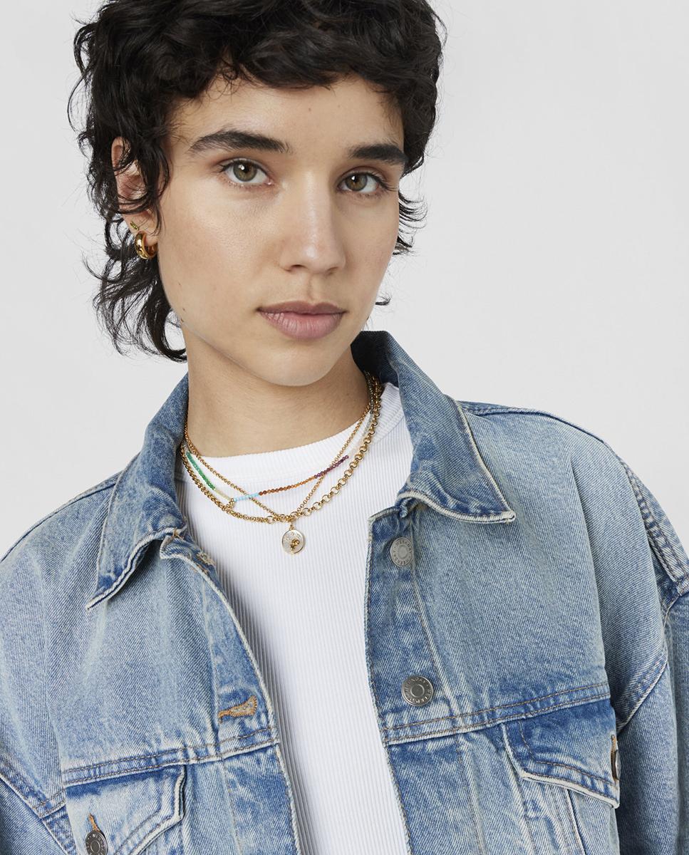 Colar Bold Bear Banhado a Ouro de 18 Kt Sobre Prata e Gemas Multicolor-5