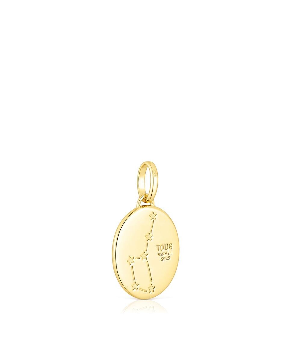 Pingente Horoscope Capricórnio de prata vermeil com nácar e topázios Multicolor-3
