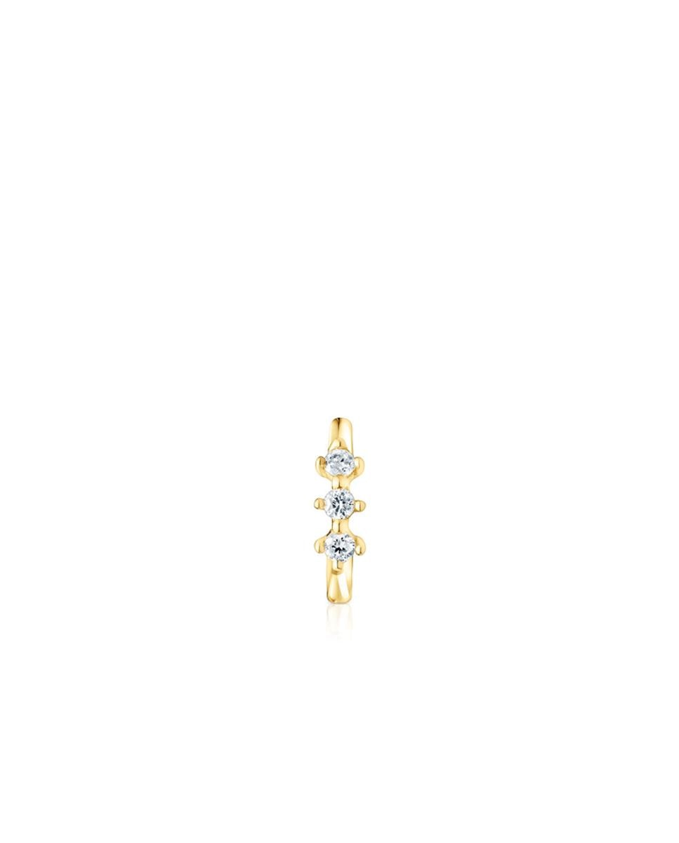 Piercing Les Classiques com Argola Pequena com Tira de Ouro e Diamantes Branco-1