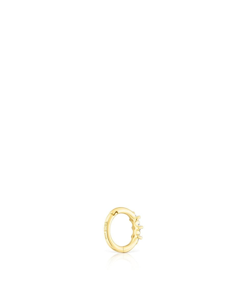 Piercing Les Classiques com Argola Pequena com Tira de Ouro e Diamantes Branco-3