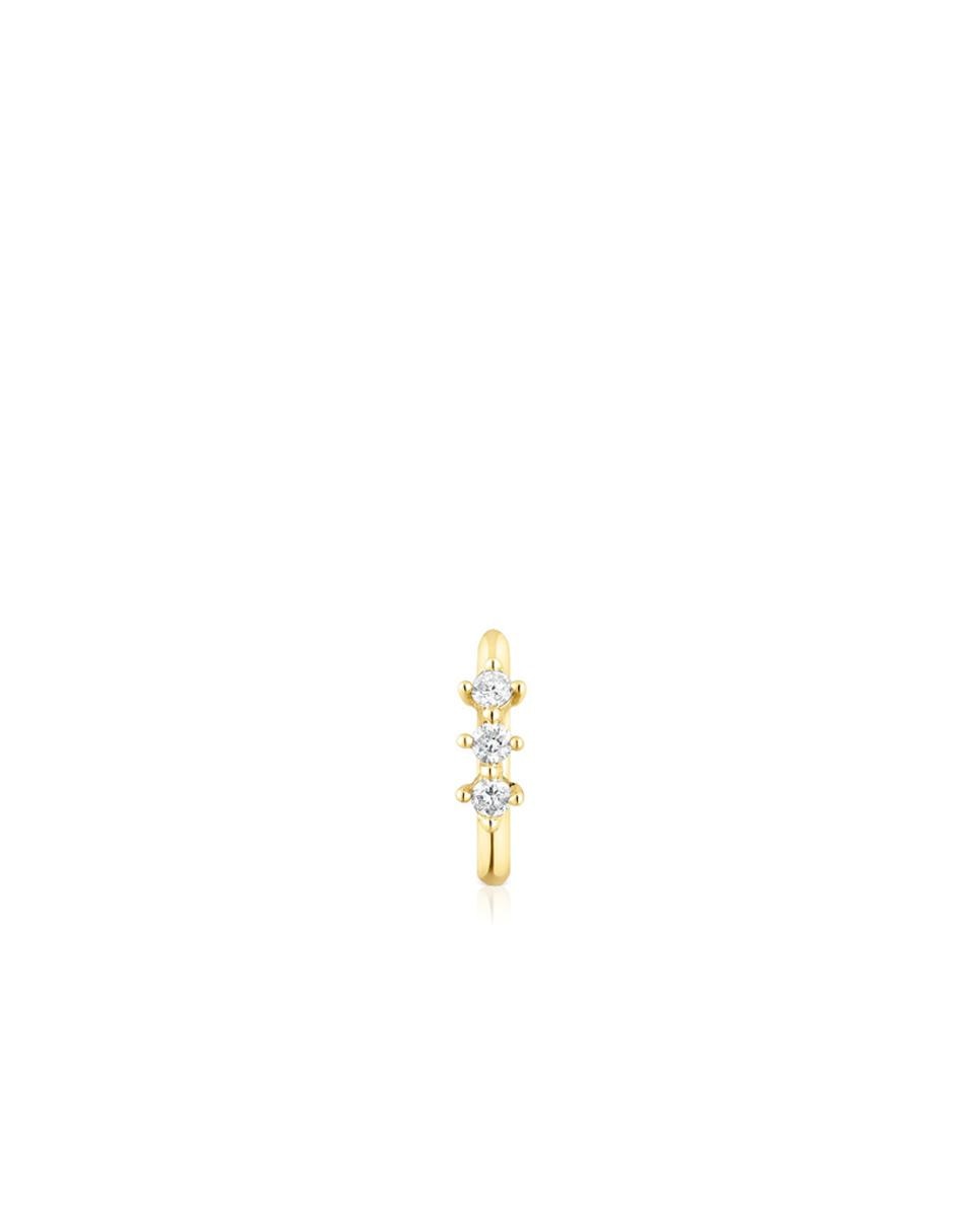 Piercing Les Classiques Aro com Tira de Ouro e Diamantes Ouro-1