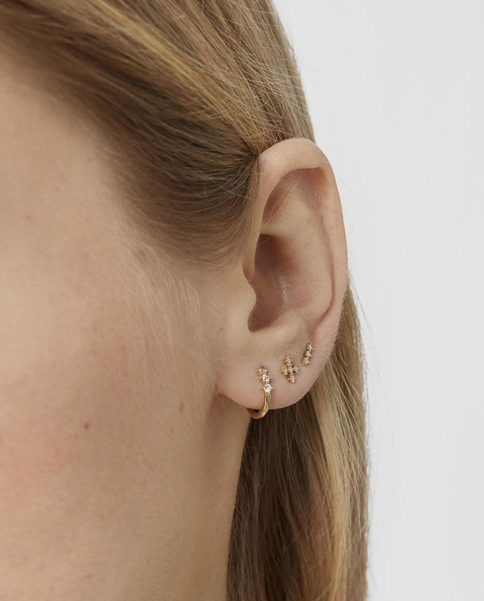 Piercing Les Classiques Aro com Tira de Ouro e Diamantes Ouro-5