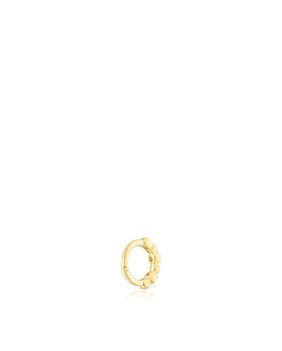 Piercing Les Classiques de Aro Pequeno com Bolas de Ouro e Diamantes Branco-3