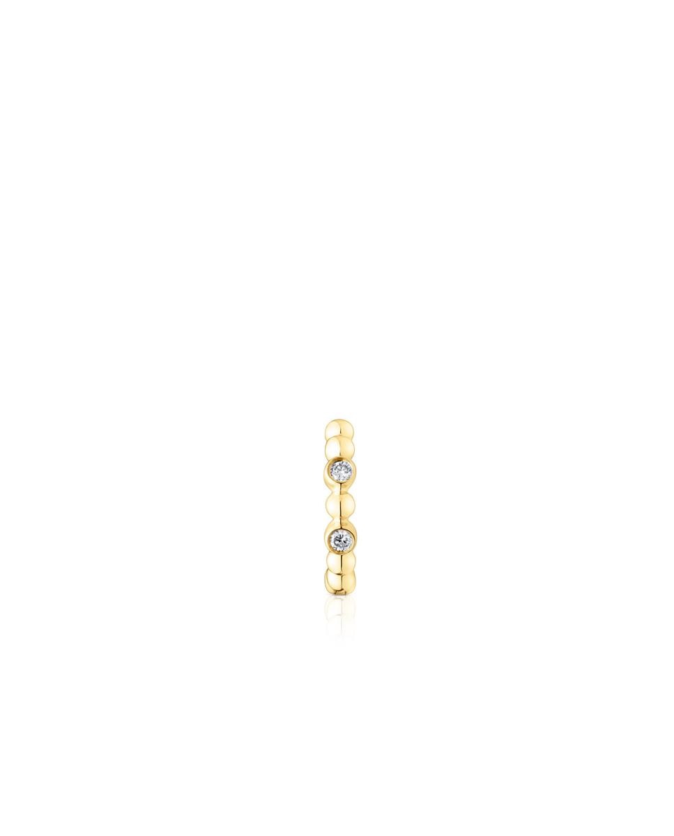 Piercing Les Classiques Aro com Bolas de Ouro e Diamantes Branco-1