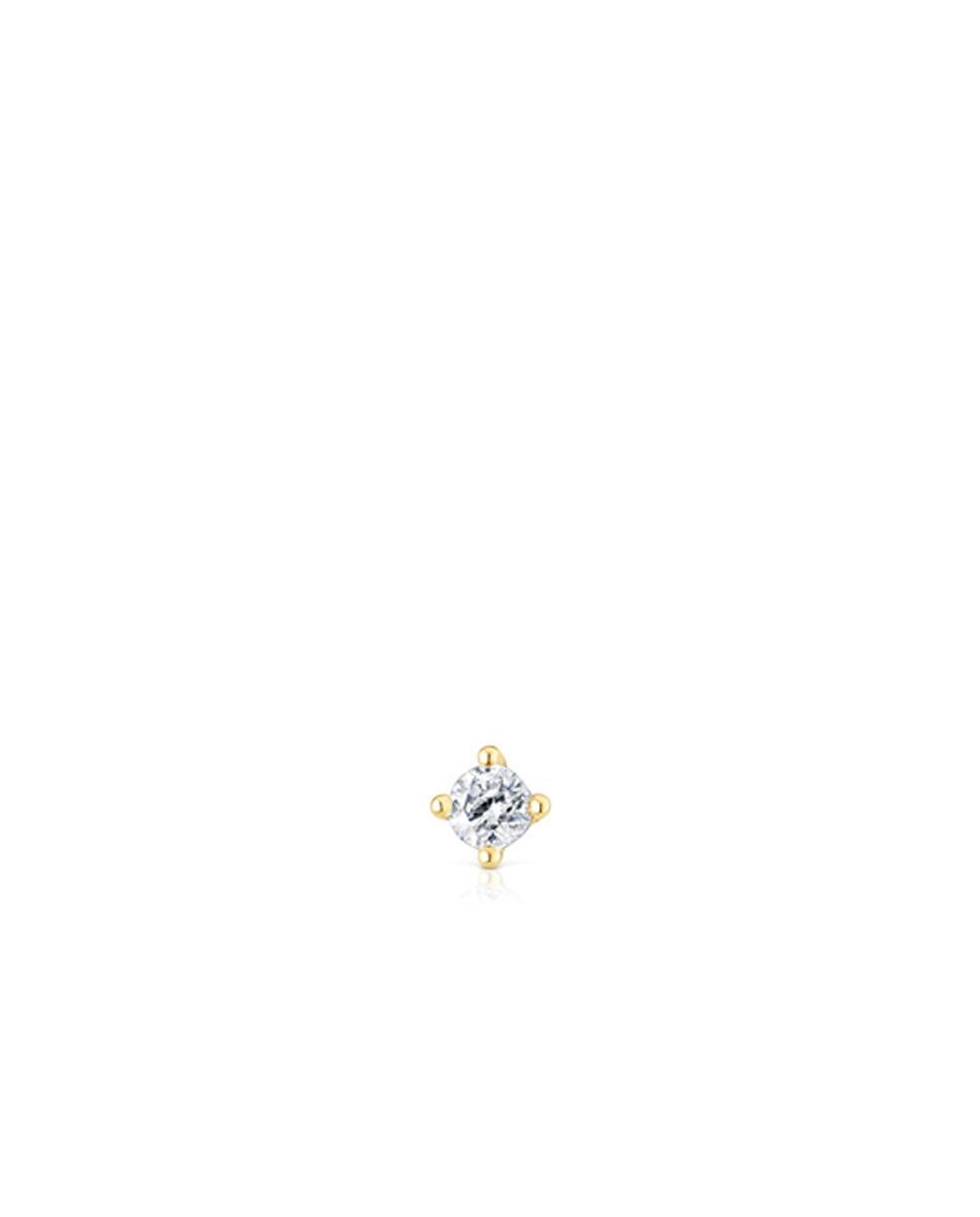 Piercing Les Classiques de Orelha de Ouro e Diamante Branco-1