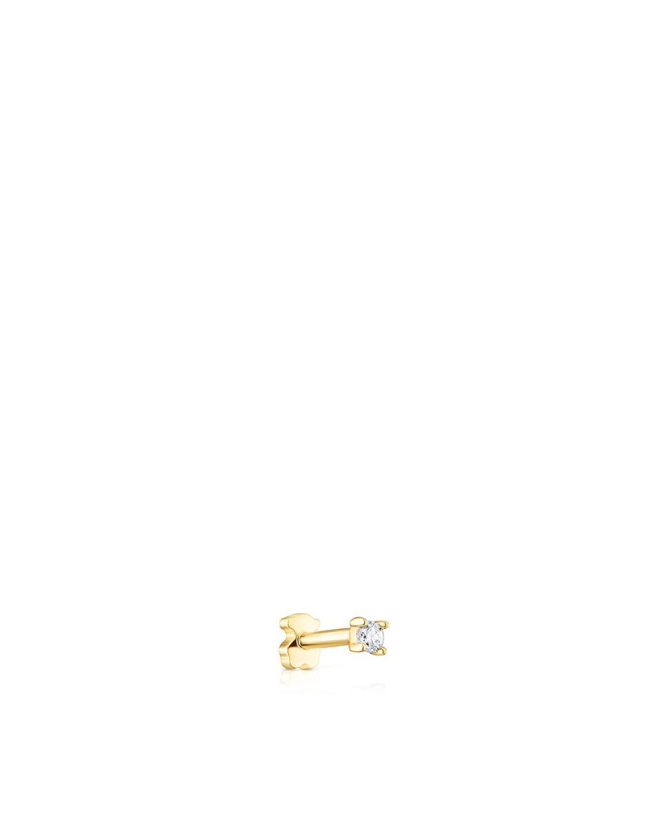 Piercing Les Classiques de Orelha de Ouro e Diamante Branco-2