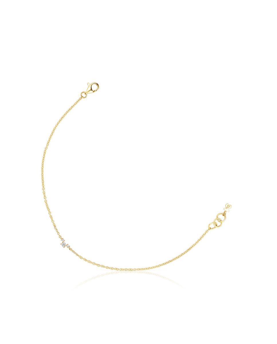 Pulseira de Corrente Les Classiques de Ouro e Diamantes Branco-1