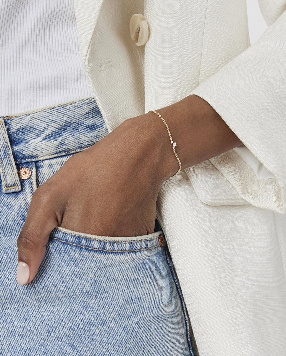 Pulseira de Corrente Les Classiques de Ouro e Diamantes Branco-5