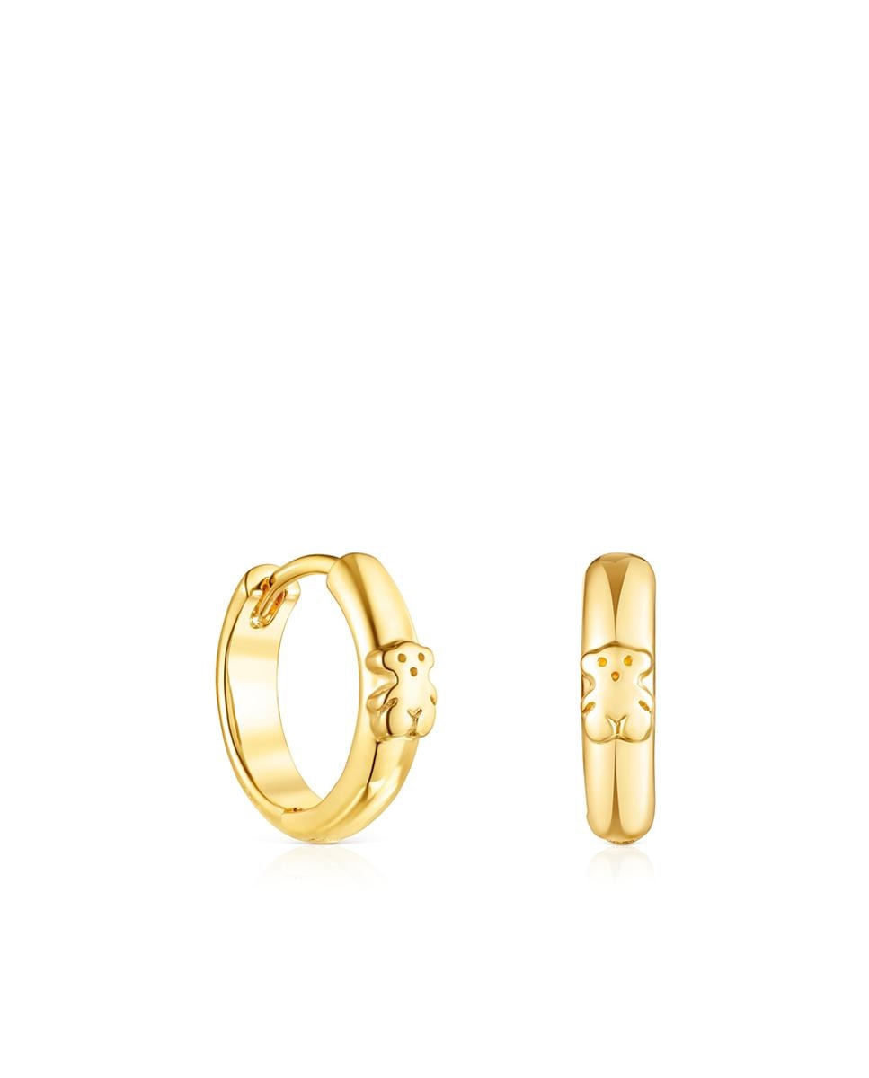 Brincos de Aro Basics Banhados a Ouro de 18 Kt em Prata Dourado-1