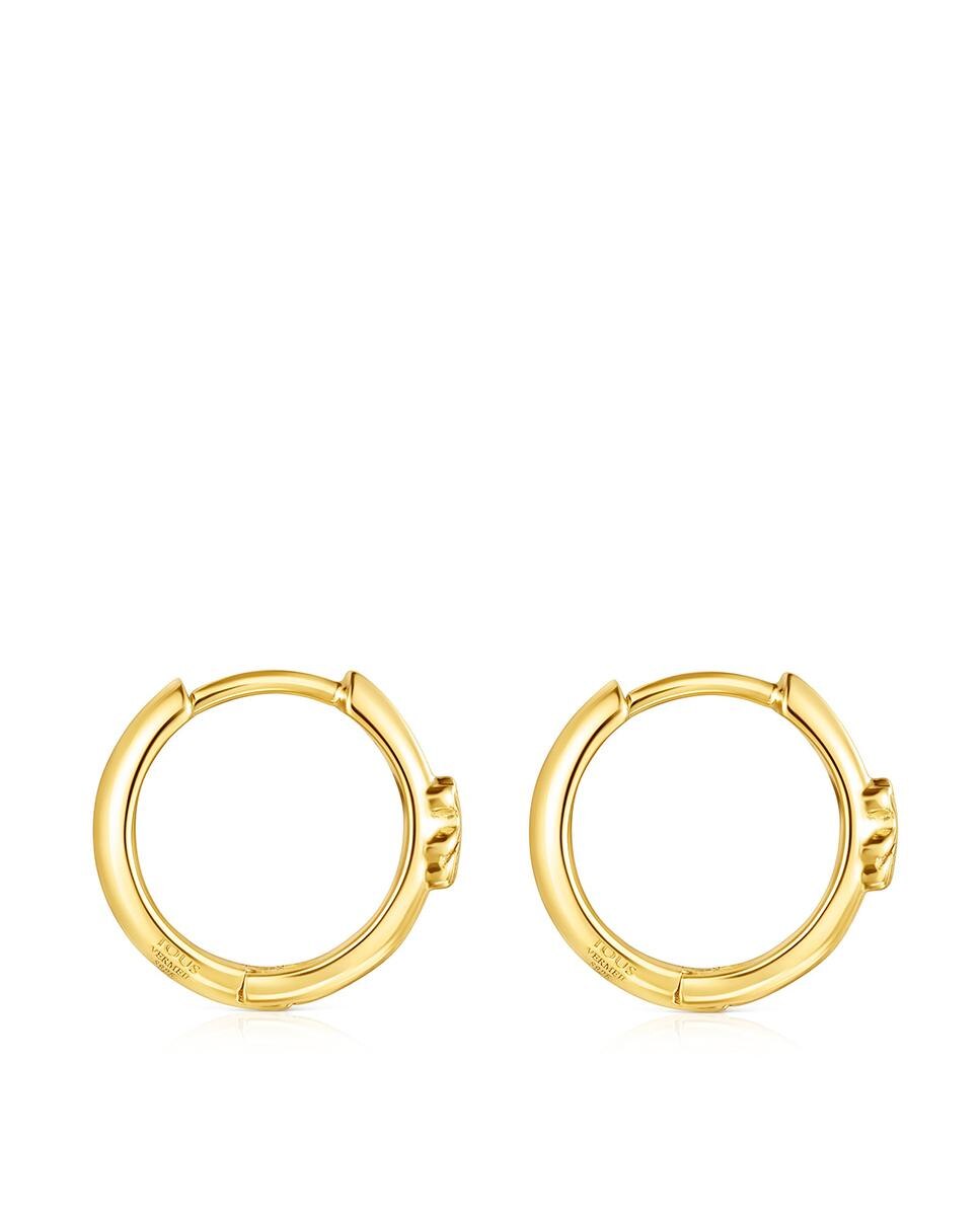 Brincos de Aro Basics Banhados a Ouro de 18 Kt em Prata Dourado-2