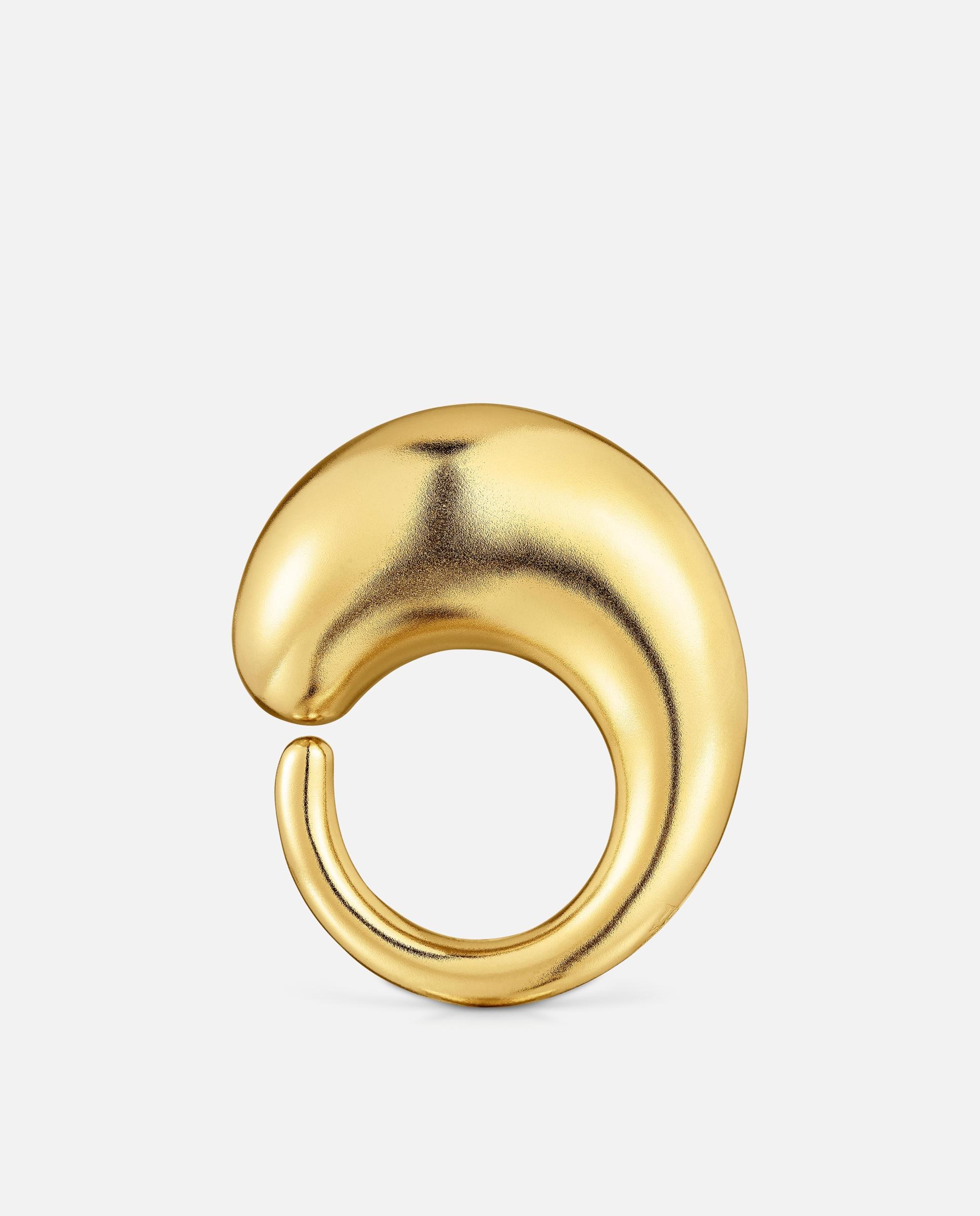 Anel Balloon Grosso Banhado a Ouro 18 Kt Sobre Prata Dourado-4