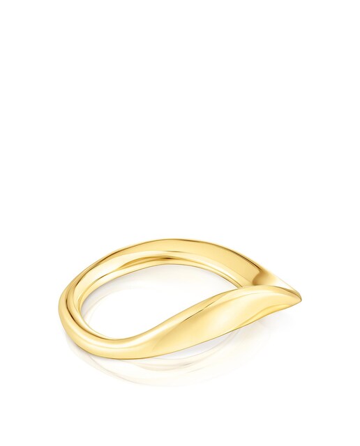 Imagem 0 de Anel Gregal Banhado a Ouro de 18 Kt Sobre Prata em Dourado