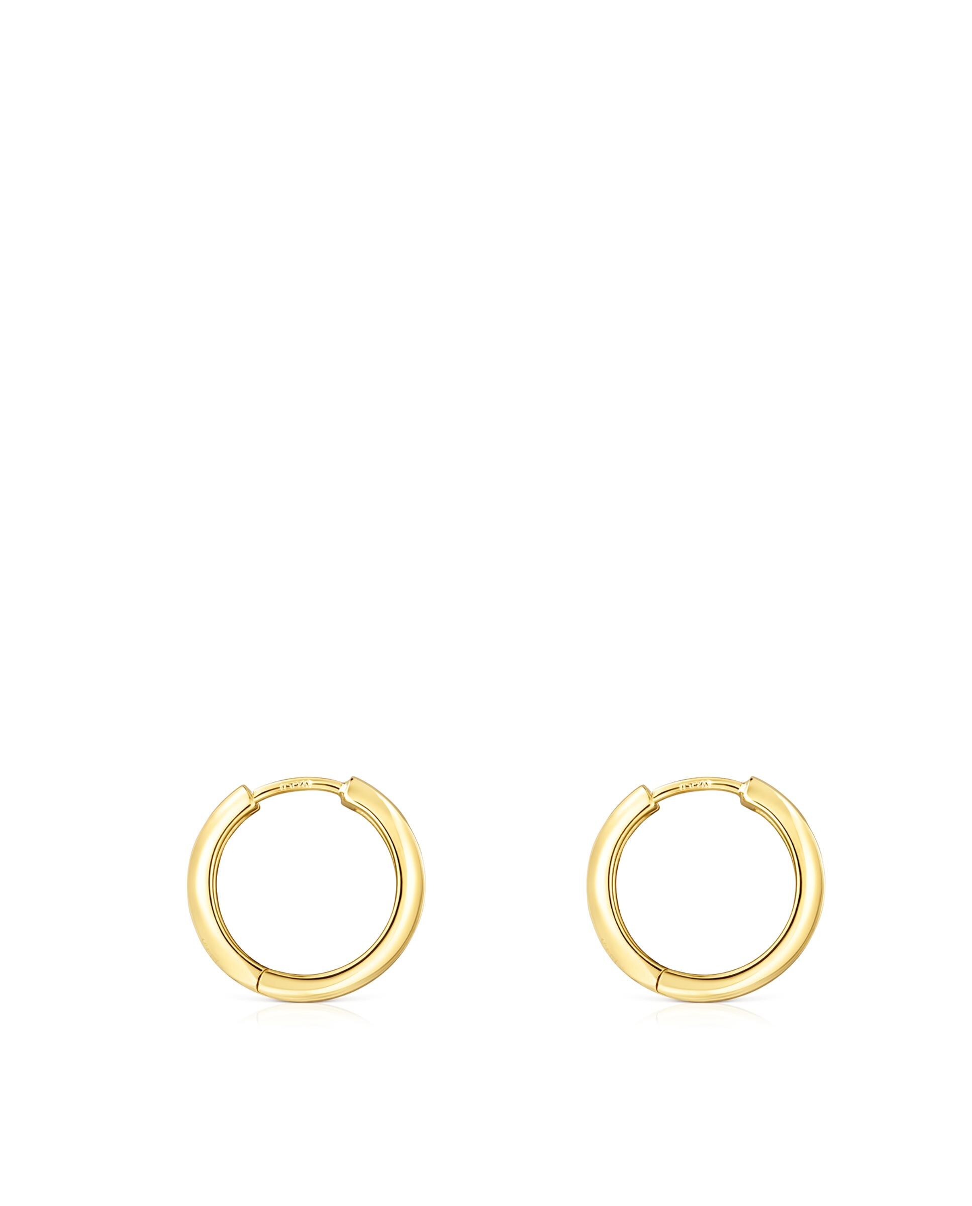 Brincos de Argola Basics Banhados a Ouro 18 Kt Sobre Prata Dourado-2