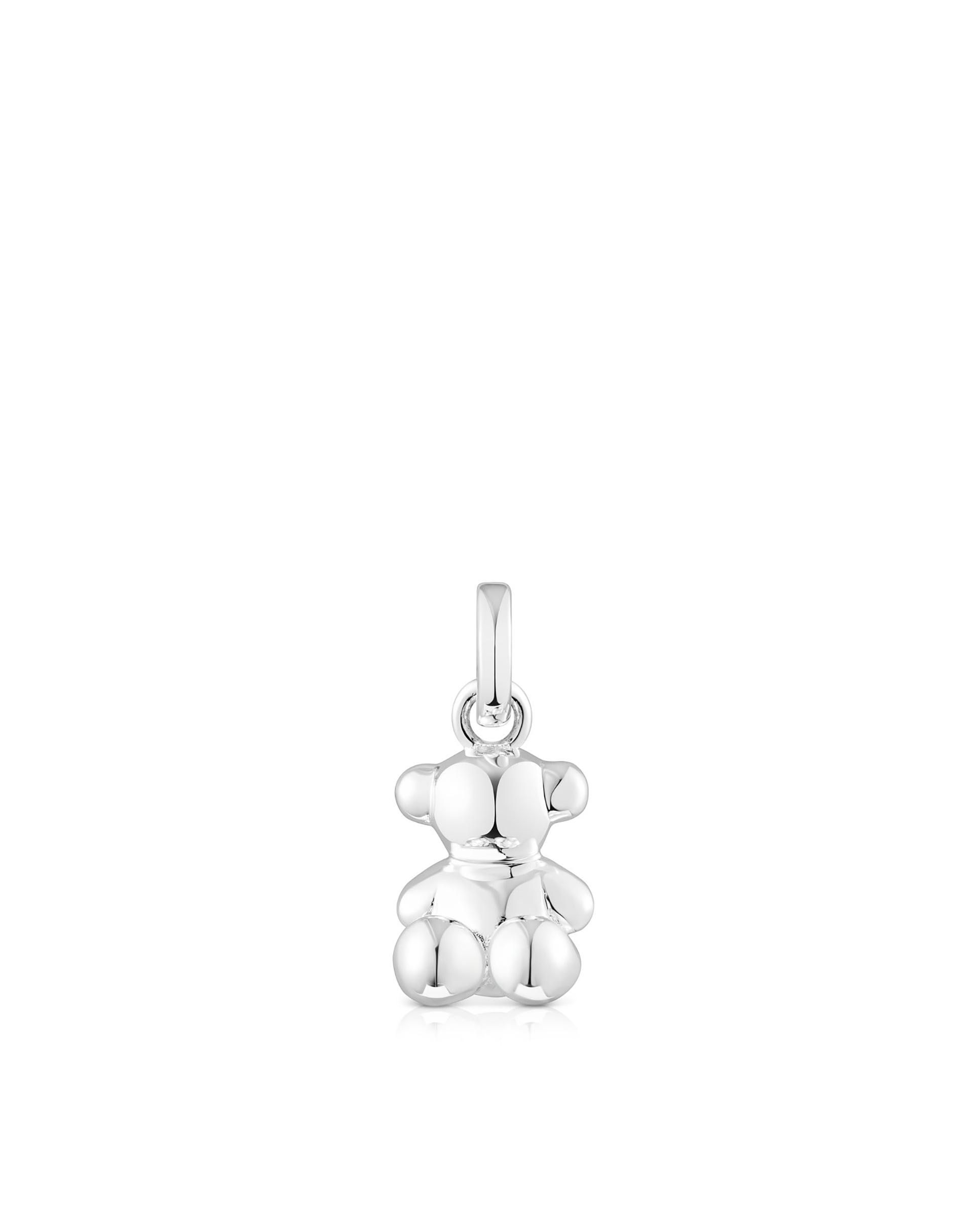 Pendente Bold Bear Urso Pequeno de Prata Prateado-1