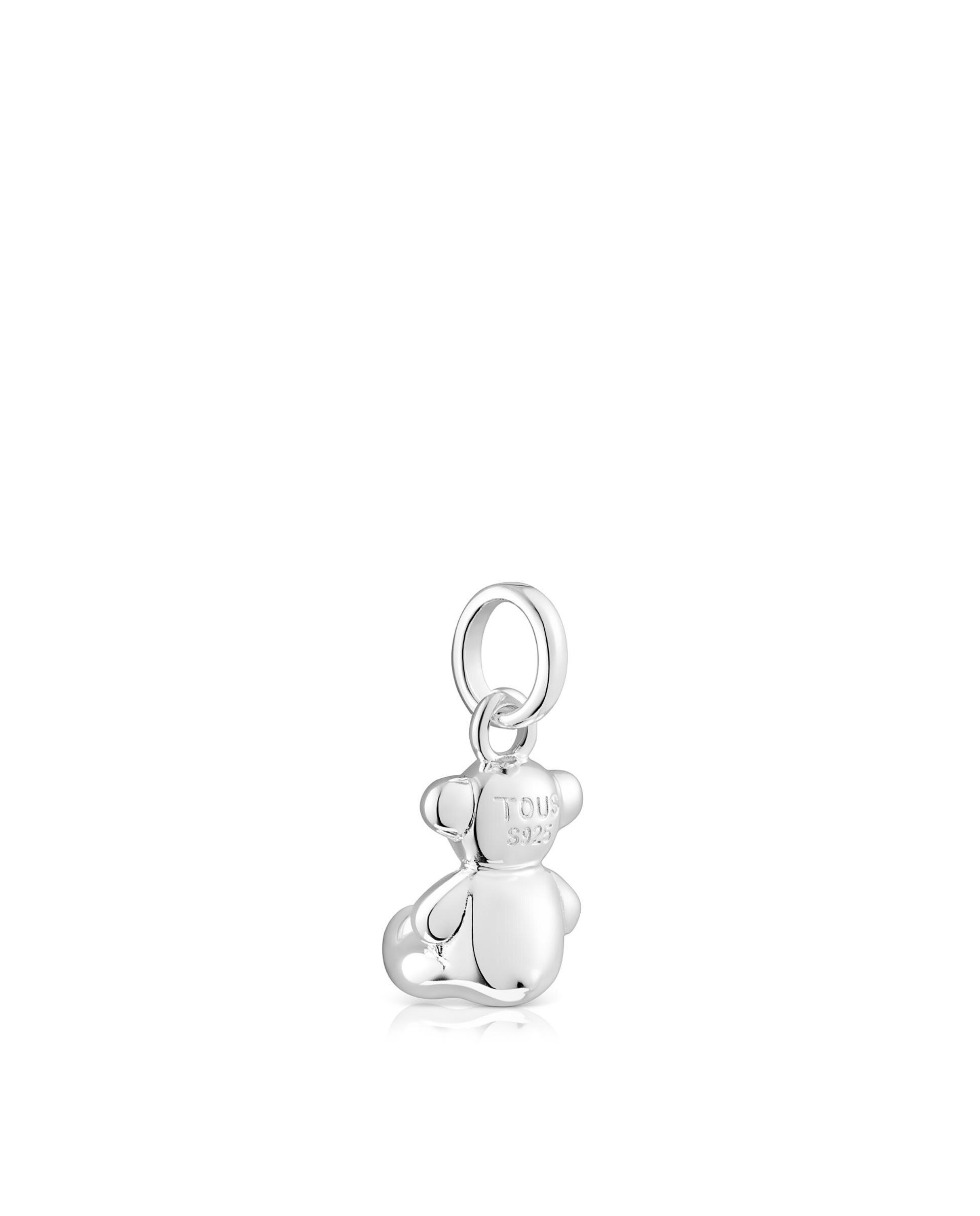 Pendente Bold Bear Urso Pequeno de Prata Prateado-3