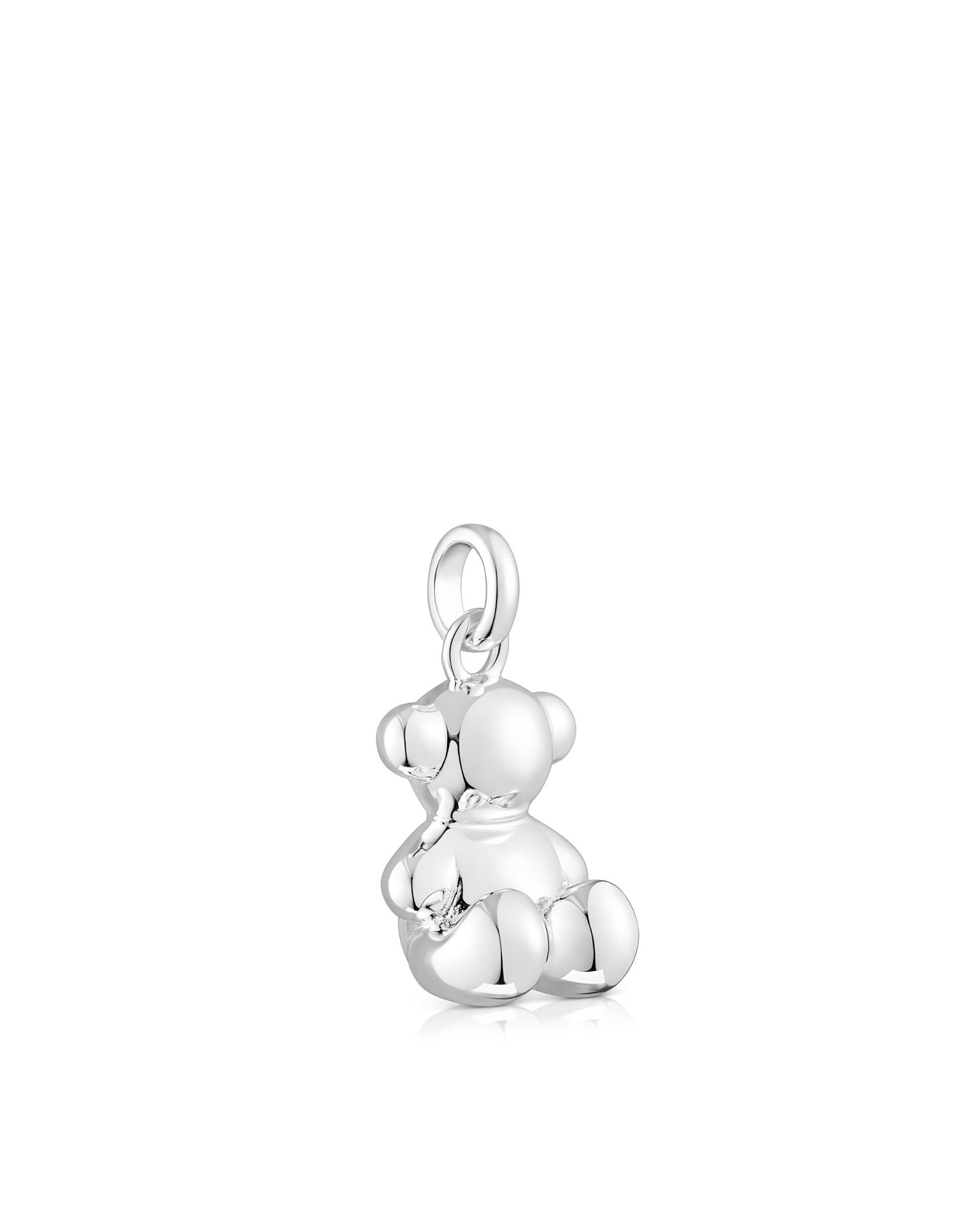 Pendentes Bold Bear Urso Médio de Prata Prateado-2
