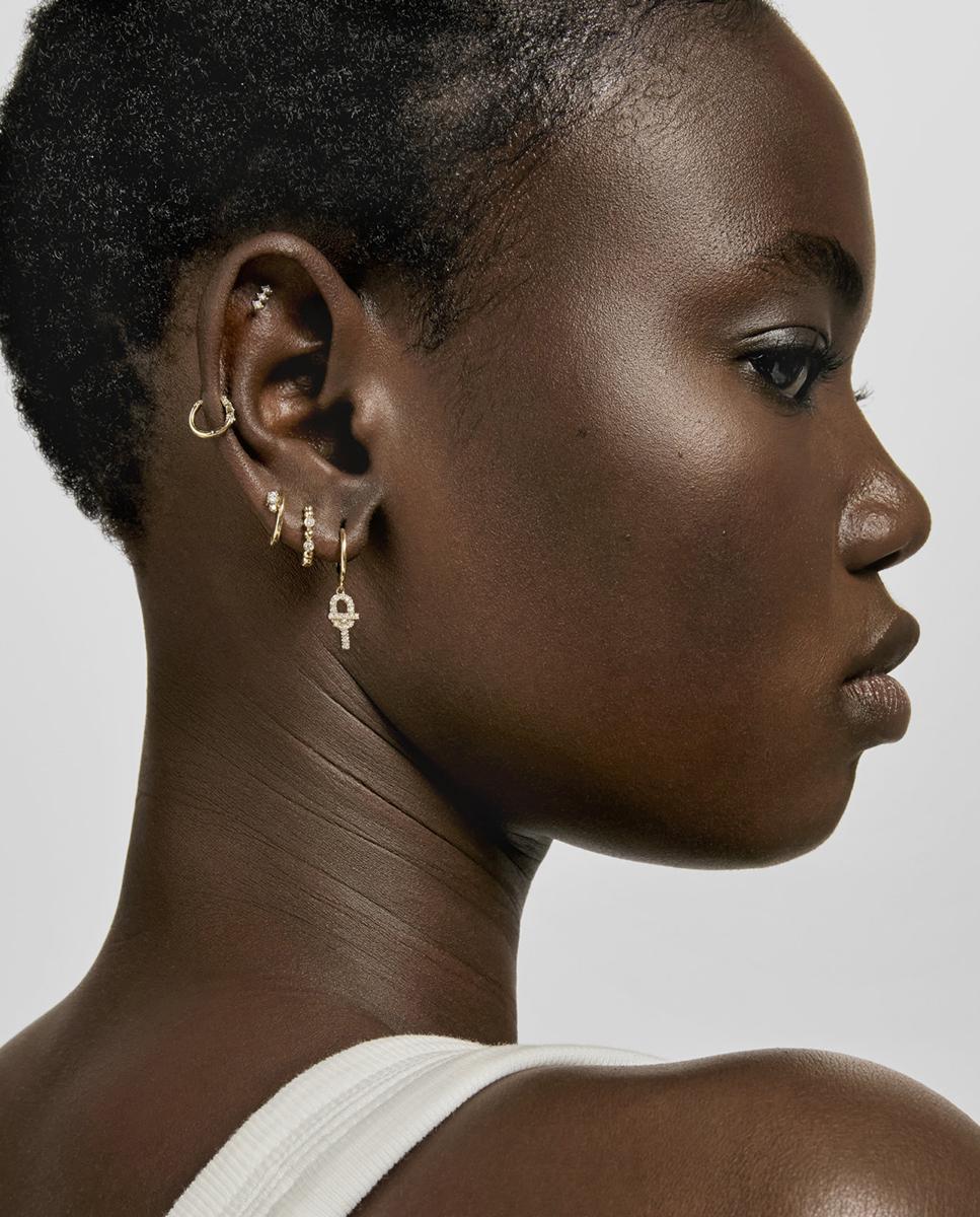 Piercing Manifesto Solto de Ouro e Diamantes Branco-6