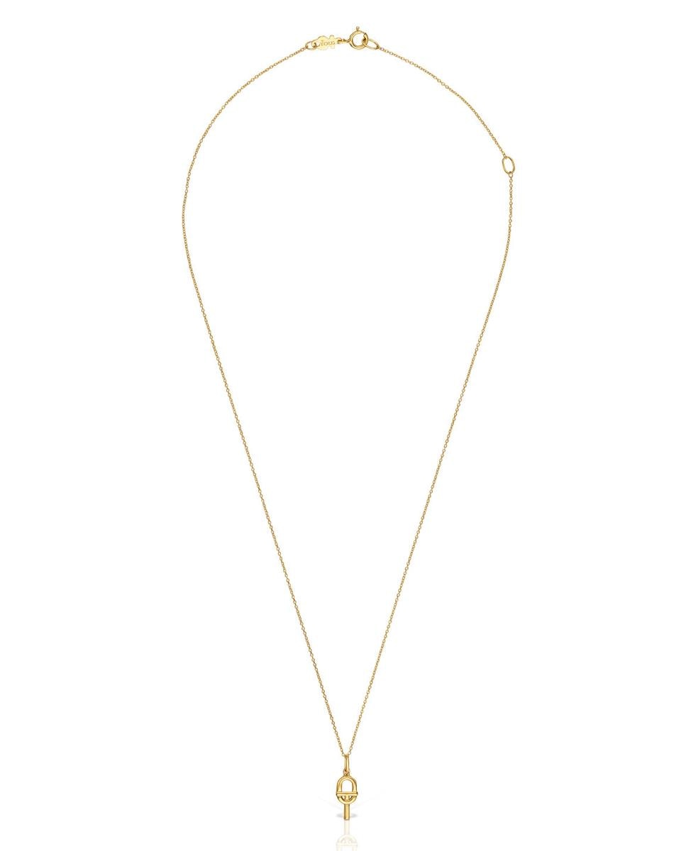 Colar Manifesto de Ouro com T Dourado-2