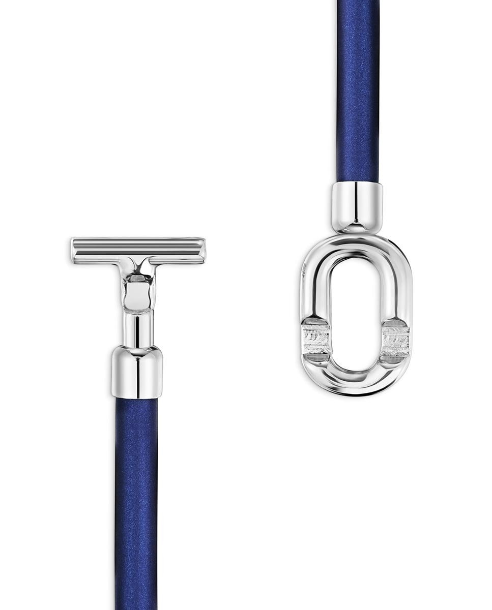Pulseira de Corrente Manifesto em Azul com Fecho de Prata Prata-3