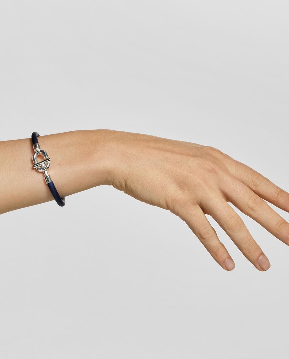 Pulseira de Corrente Manifesto em Azul com Fecho de Prata Prata-4