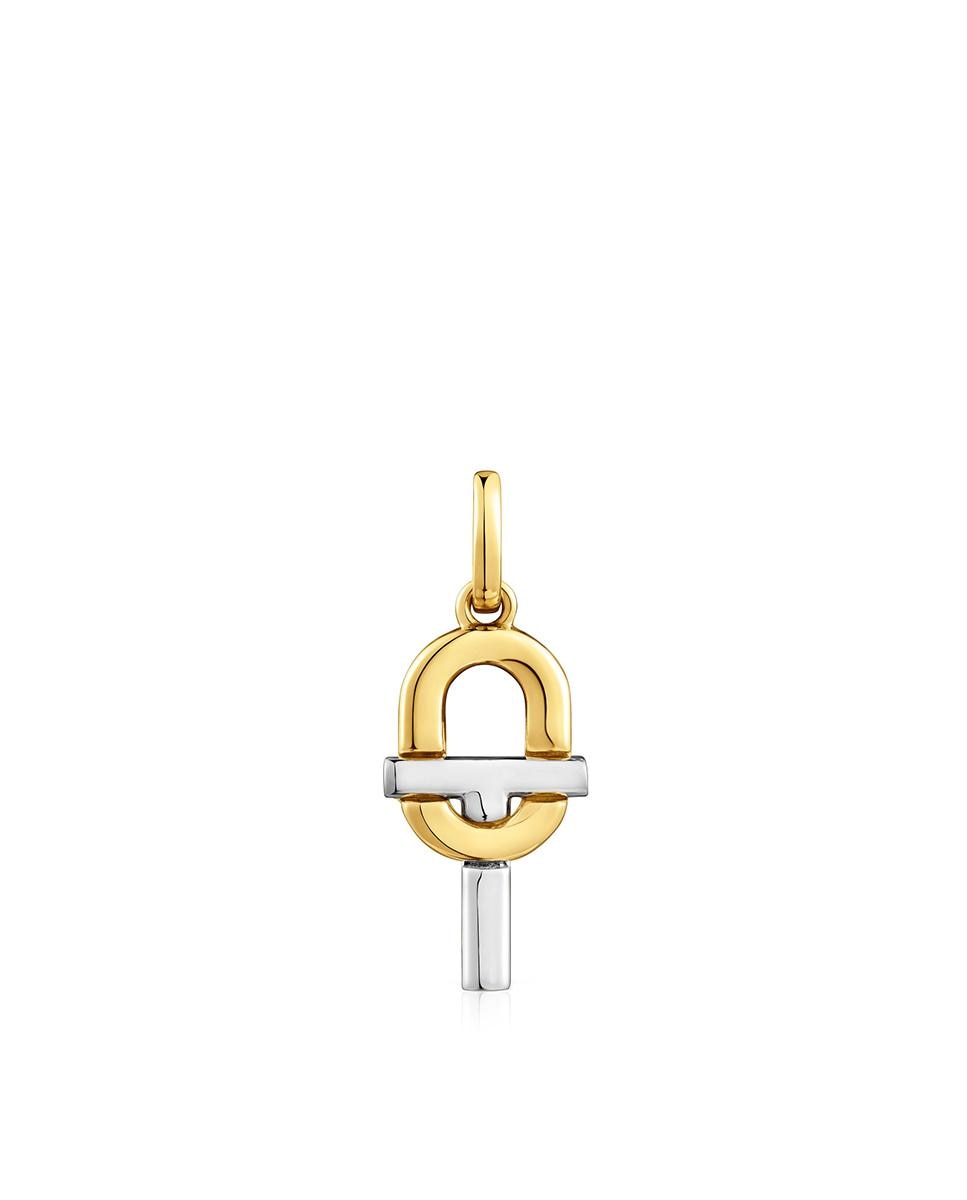 Pendentes Manifesto Bicolor com T Dourado-1
