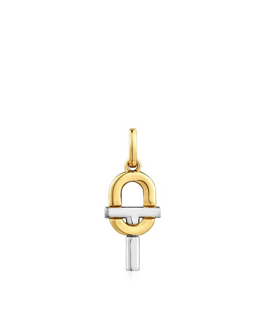 Pingente Manifesto Bicolor com T
