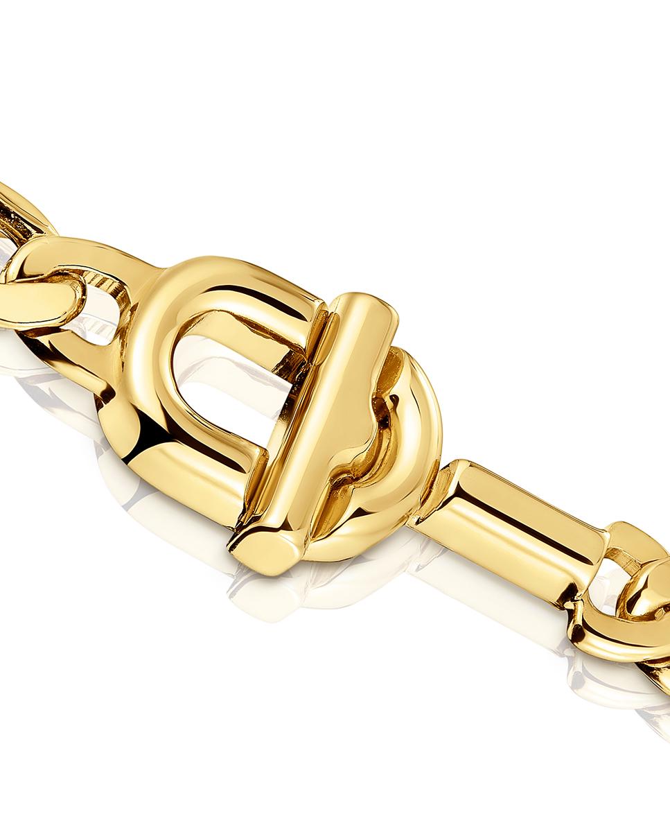 Colar Manifesto Barbada Banhado em Ouro 18 Kt Sobre Prata Dourado-3