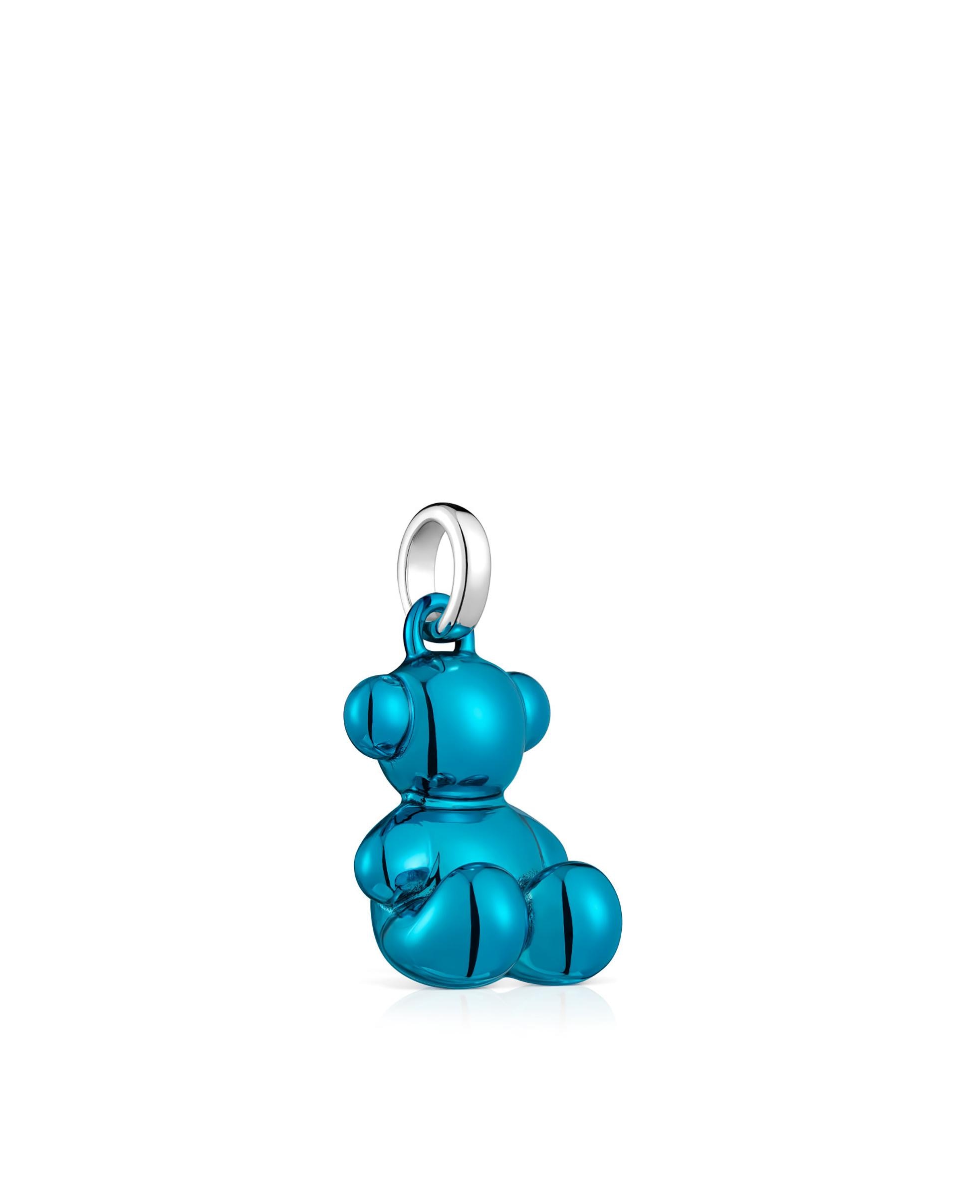 Pendentes Bold Bear de Urso de Aço em Azul Metalizado Azul-2