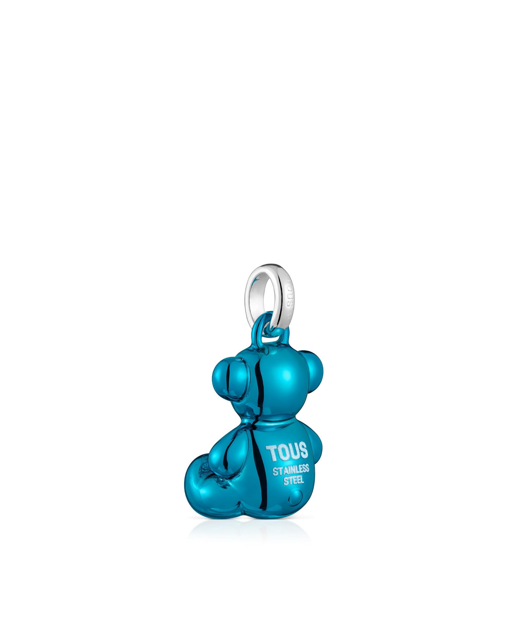 Pendentes Bold Bear de Urso de Aço em Azul Metalizado Azul-3
