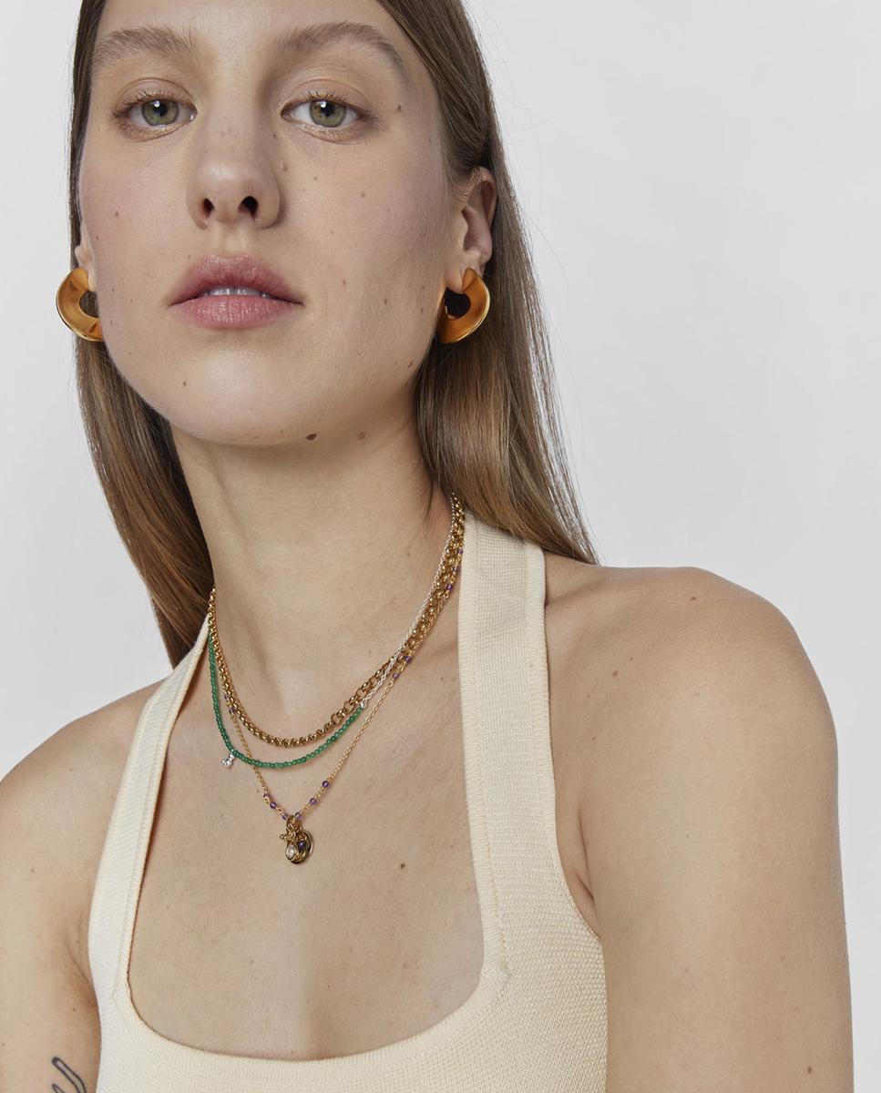 Colar Bold Bear Banhado a Ouro de 18 Kt Sobre Prata e Ametista Roxo-4
