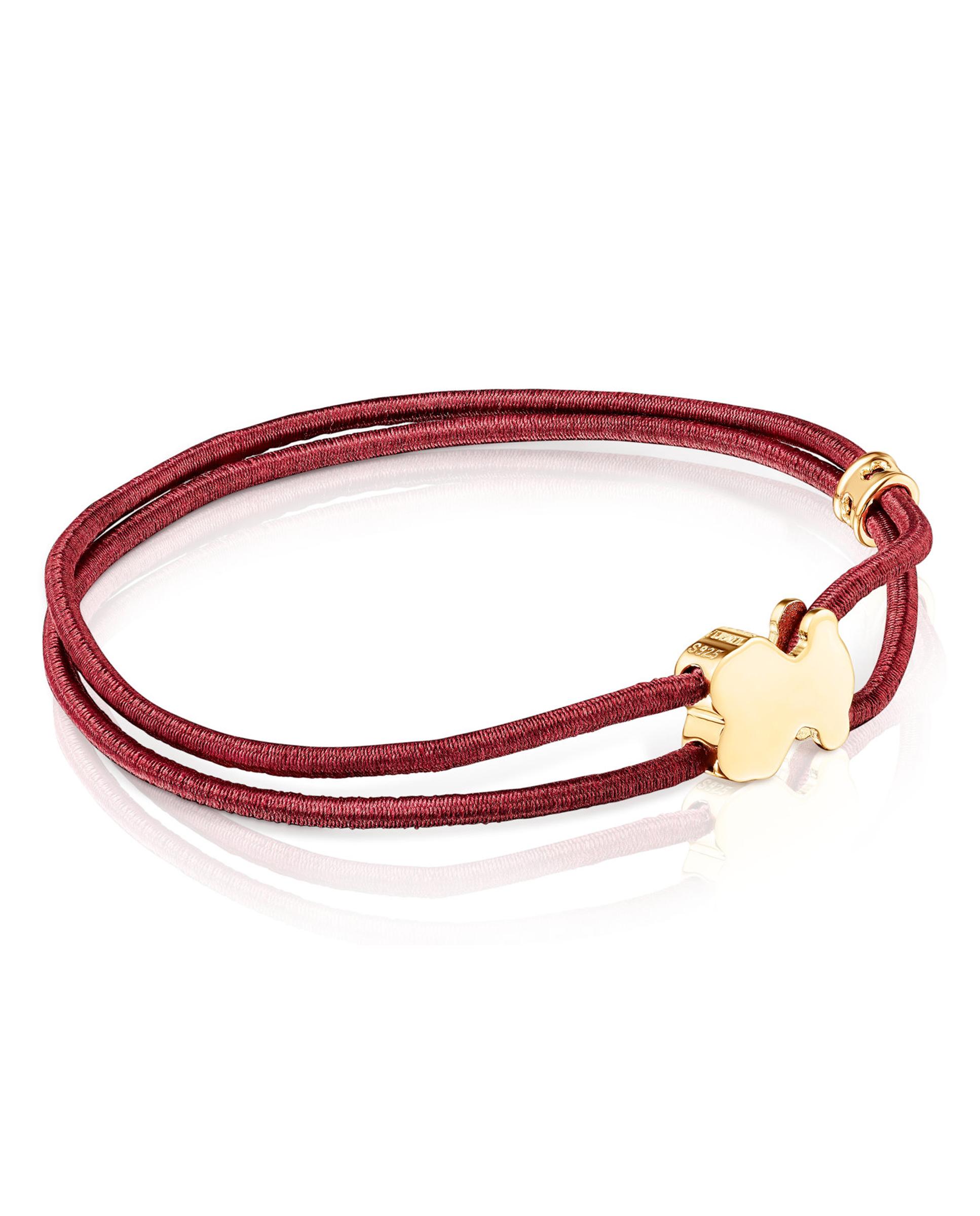 Pulseira Sweet Dolls Elástica em Bordeaux Vermelho-1